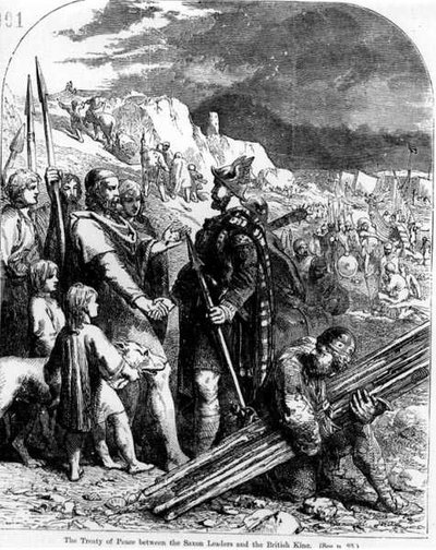 The Treaty of Peace between the Saxon Leaders and the English King by English School